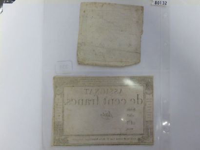 Assignats - Lot de 2 assignats - 50 Sols...