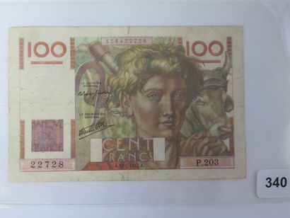 Billet - France - 100 Francs Jeune paysan...
