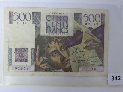 Billet - France - 500 Francs Chateaubriand...