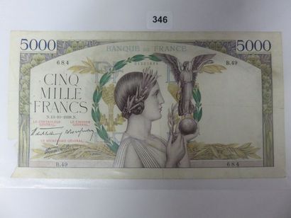 Billet - France - 5000 Francs Victoire modifié...