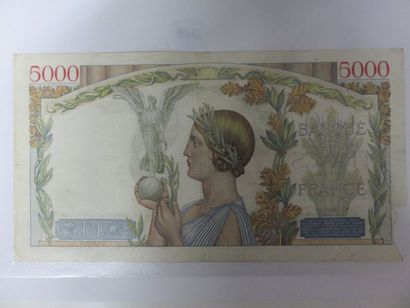 Billet - France - 5000 Francs Victoire modifié...