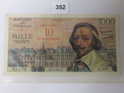 Billet - France - 10 NF sur 1000 Francs Richelieu...