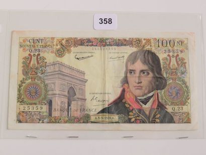 Billet - France - 100 Nouveaux Francs Bonaparte...