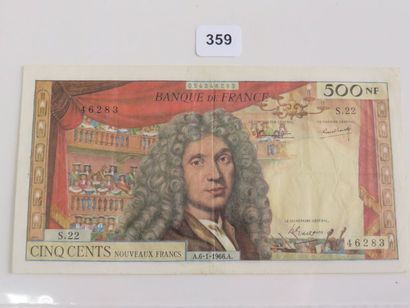 Billet - France - 500 Nouveaux Francs Molière...