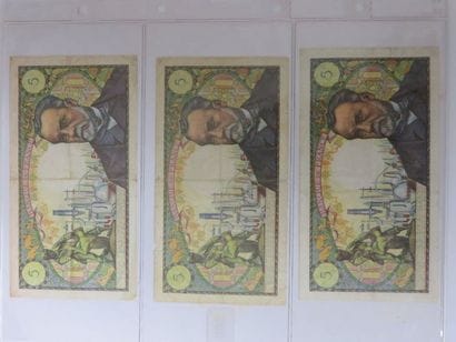 Billets - France - Lot de 3 billets 5 Francs...