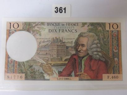 Billet - France - 10 Francs Voltaire 2 janvier...