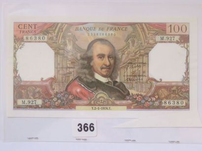 Billet Fauté - France - 100 Francs Corneille...
