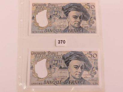 Billets - France - Lot de 2 billets 50 Francs...
