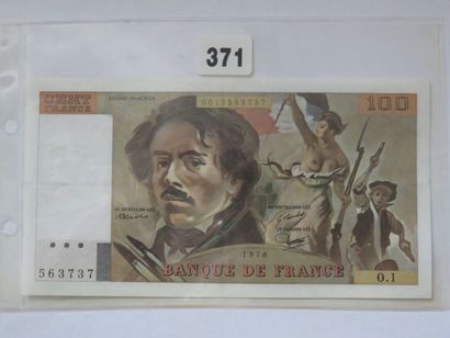 Billet - France - 100 Francs Delacroix 1978...