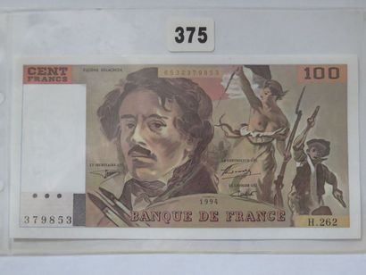 Billet - France - 100 Francs Delacroix 1994...