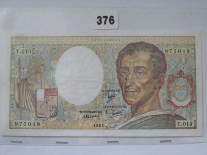 Billet Fauté - France - 200 Francs Montesquieu...