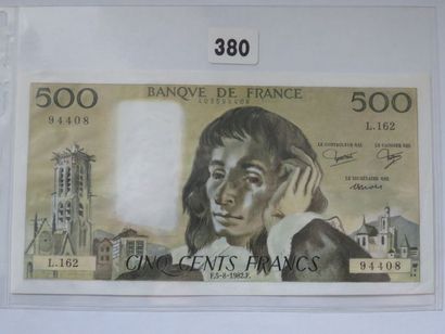 Billet - France - 500 Francs Pascal 5 août...