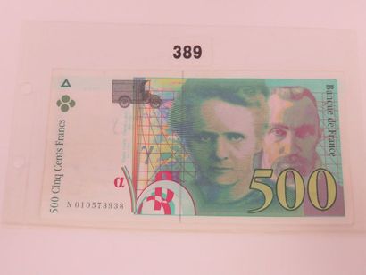 Billet Fauté - France - 500 Francs Pierre...