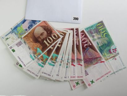 Billets - France - Lot de 25 billets en Francs...