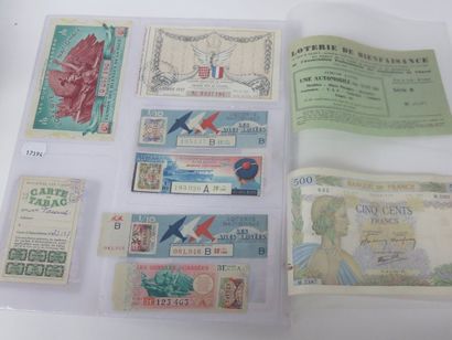 Papiers divers - 5 billets Banque de France...
