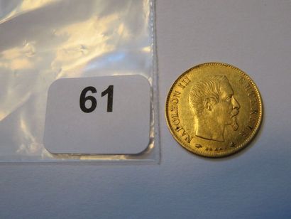 Monnaie or - 10 Francs Napoléon III, tête...