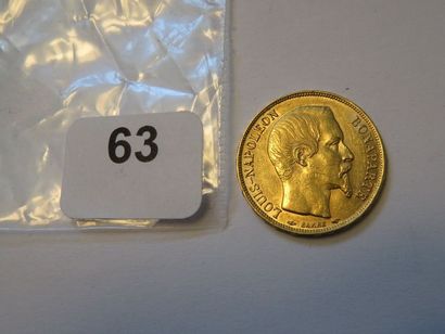 Monnaie or - 20 Francs Louis-Napoléon Bonaparte...