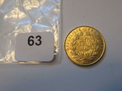 Monnaie or - 20 Francs Louis-Napoléon Bonaparte...