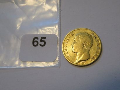 Monnaie or - 20 Francs Napoléon Ier, tête...