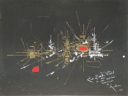 MATHIEU Georges, 1921-2012
Sans titre, 1969...