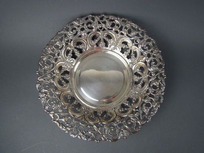 CORBEILLE en argent. MADRID, ALDAO JOYERO,...