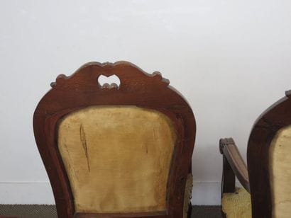 Paire de fauteuils d’enfant en acajou mouluré...