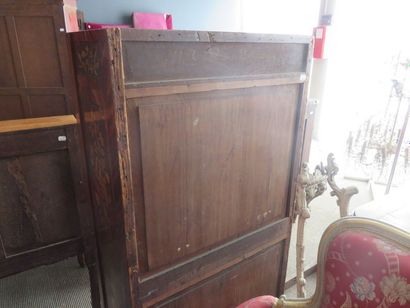 Rare petit secrétaire en marqueterie de bois...
