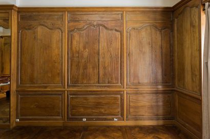 Ensemble de boiseries en chêne et châtaignier...