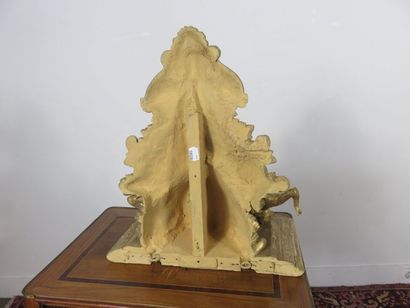 Console d’applique en terre-cuite dorée au...