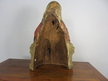 Groupe trinitaire. Bois sculpté polychromé....