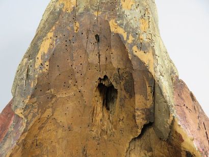 Groupe trinitaire. Bois sculpté polychromé....