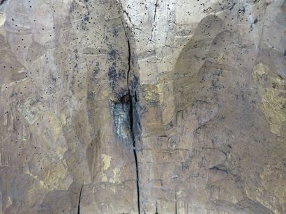 Groupe trinitaire. Bois sculpté polychromé....