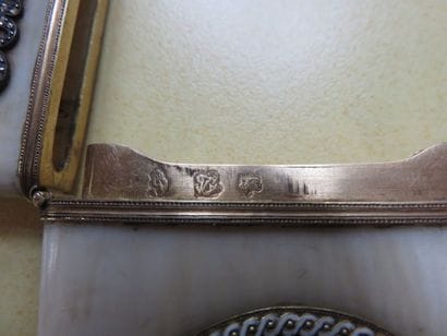 Étui à carnet de bal en ivoire monté sur...