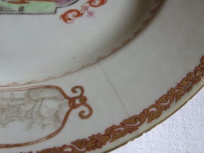 CHINE, Compagnie des Indes Assiette à décor...