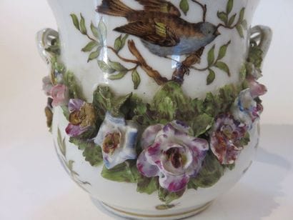 ALLEMAGNE Paire de rafraichissoirs en porcelaine...