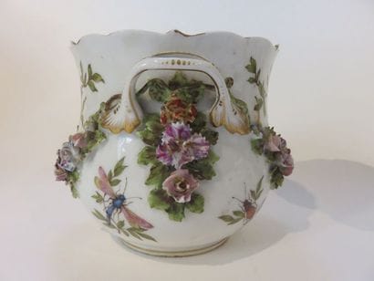 ALLEMAGNE Paire de rafraichissoirs en porcelaine...