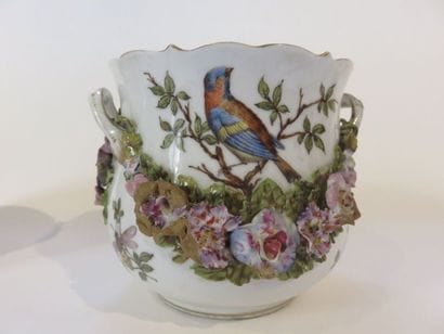 ALLEMAGNE Paire de rafraichissoirs en porcelaine...