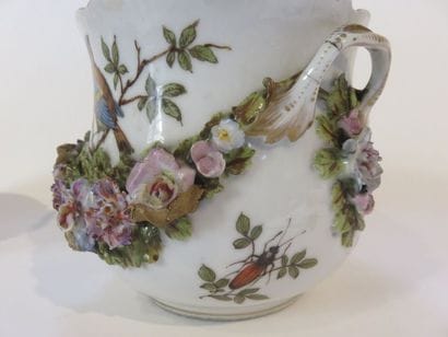 ALLEMAGNE Paire de rafraichissoirs en porcelaine...