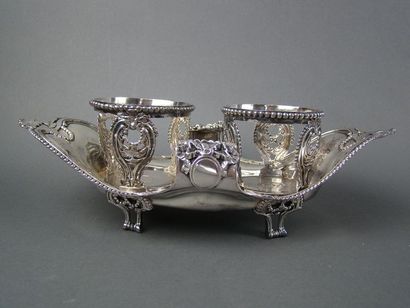 HUILIER-VINAIGRIER en argent. PARIS, 1778-1779...