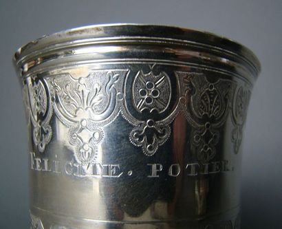 TIMBALE en argent. SOISSONS, vers 1765 [N]....