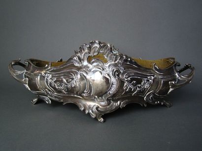 JARDINIERE DE TABLE en argent. PARIS, orfèvre...
