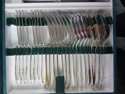 MENAGERE (72 pièces) en argent. PARIS, Louis...