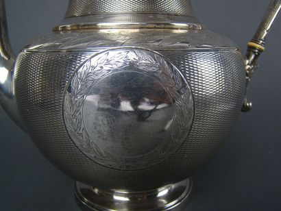 CAFETIERE en argent. PARIS, ODIOT, ap. 1838...