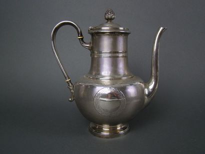 CAFETIERE en argent. PARIS, ODIOT, ap. 1838...