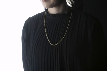 Collier en or jaune à maille palmier godronnée,...