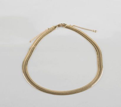 Collier en or jaune, maille américaine plate,...