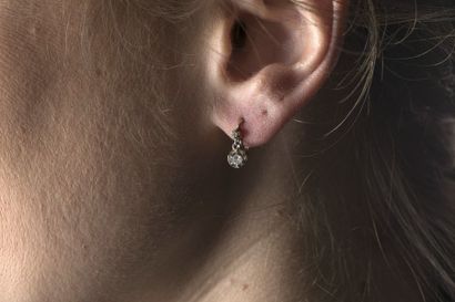 Paire de boucles d'oreilles en or jaune de...