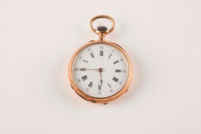 Montre pendentif en or rose 750 millièmes,...