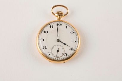 Montre de poche en or jaune 750 millièmes,...