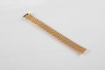 HERMES Bracelet manchette en or jaune et...